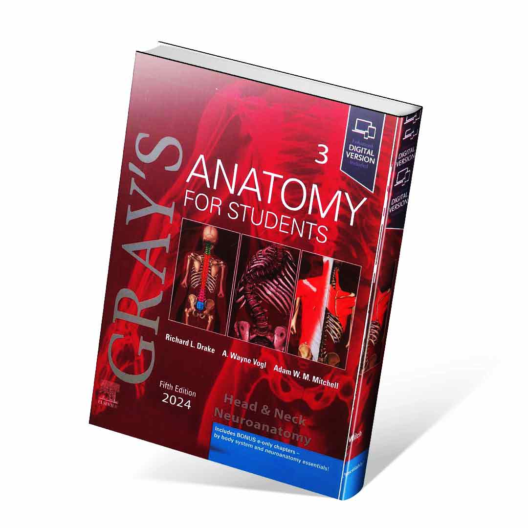 آناتومی گری ۲۰۲۴ جلد سوم سر و گردن و نوروآناتومی زبان اصلی Gray’s Anatomy for Students vol 3 (5th edition) 2024